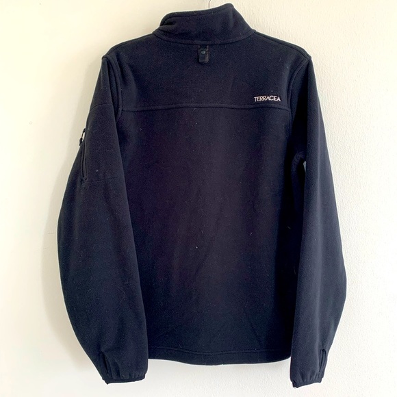 Like New Men’s Terracea Low Pile Black Fleece Full Zip Jacket - Made in USA - Picture 5 of 5